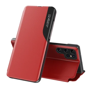 Чехол-книжка Hurtel Eco Leather View для Samsung Galaxy S25 Ultra, красный