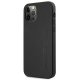 Mercedes iPhone 12 Pro Max vāciņš AMG Leather Hot Stamped, melns