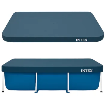 Тент для каркасного бассейна Intex 28036 260x160 см, темно-синий