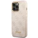 Guess iPhone 14 Pro vāciņš 4G Vintage Gold Logo, rozā