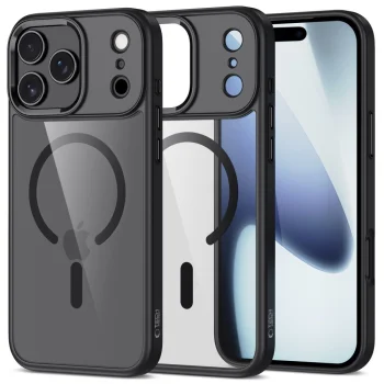 Tech-Protect iPhone 17 Pro Max vāciņš MagMat MagSafe, caurspīdīgs melns