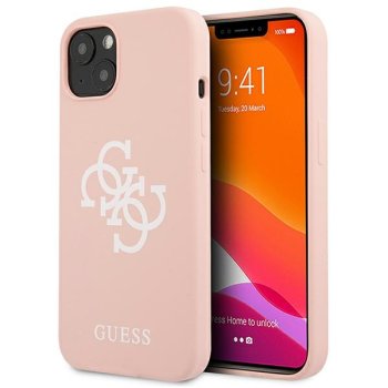 Guess iPhone 13 mini Case Silicone 4G Logo Pink