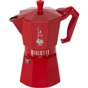 Bialetti MOKA EXCLUSIVE Espresso Maker, 6 Cups, Red