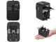 Универсальный адаптер-переходник с 2 USB для UK/USA/EU/AUS, черный