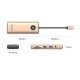 Orico PW11 USB-C dokstacija 8-in-1, HDMI 4K 60Hz, PD 100W, RJ45, rozā zelta