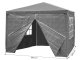 Dārza paviljons MultiGarden 3x3 m ar 4 sienām, pelēks