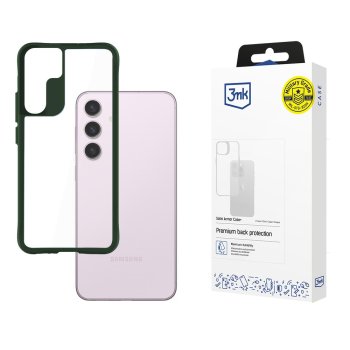 3Mk Protection Satin Armor Case+ vāciņš Samsung Galaxy S24, zaļš/caurspīdīgs