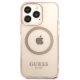 Чехол Guess Gold Outline Translucent MagSafe для iPhone 13 Pro Max - розовый