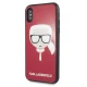 Чехол Karl Lagerfeld Iconic Glitter Karl`s Head для iPhone X / Xs, Красный