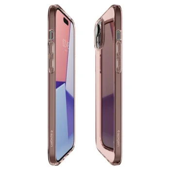 Spigen iPhone 15 Plus vāciņš Crystal Flex, rozā caurspīdīgs