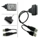 USB 2.0 Type-A uz SATA 2.5 collu HDD SSD adapteris, 35 cm, melns