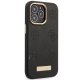 Guess iPhone 14 Pro Max Case Peony Logo Plate MagSafe, Black