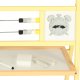 Children\'s Double-sided Magnetic Wooden Drawing Board with Accessories, 30x56x90 cm