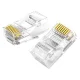 Ugreen 100x spraudņu savienotāju komplekts RJ45 8P8C Cat 6, caurspīdīgs (60558) | Plug Coupler End 6 Transparent