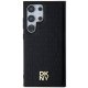 DKNY Samsung Galaxy S24 Ultra vāciņš Leather Monogram Metal Logo MagSafe, melns