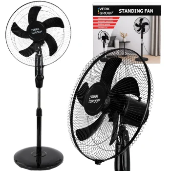 Verk Group Pedestal Fan, 40W, 40cm, Black
