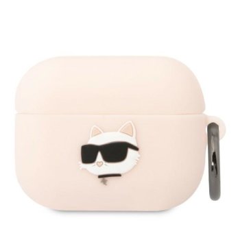 Karl Lagerfeld чехол для AirPods Pro Silicone Choupette Head 3D Розовый