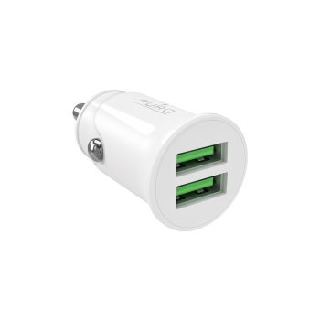 Puro Pro Lite automašīnas lādētājs 2x USB-A 10W - balts | Phone Car Charger
