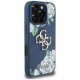Guess Grained Roses Big 4G Logo Case for iPhone 16 Pro - Blue