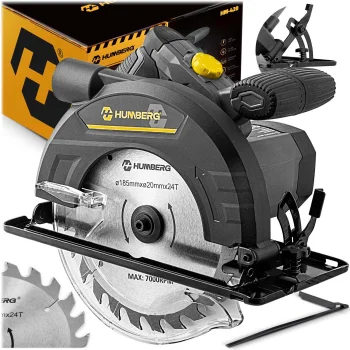 Ripzāģis kokam 1200 W Humberg Hm-420 ar vadotni un putekļu nosūkšanu