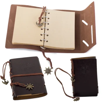Retro Style Traveler's Notebook / Diary, Dark Brown