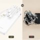 Wozinsky W11-W 10000mAh 10W ārējais akumulators ar kabeļiem un lukturīti, balts