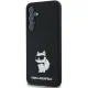 Karl Lagerfeld Samsung Galaxy A35 Case Silicone Choupette Metal Pin, Black