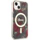 Guess iPhone 14 Plus vāciņš Flower MagSafe, zaļš