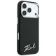 Чехол Karl Lagerfeld Saffiano Small Script Metal для iPhone 17/18 Pro Max, черный