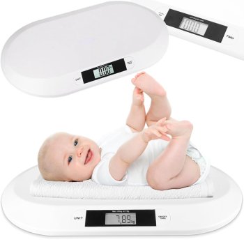 Elektroniskie zīdaiņu un bērnu svari līdz 20 kg ar 10 g precizitāti