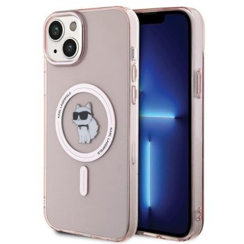 Karl Lagerfeld iPhone 15 Plus vāciņš IML C MagSafe, rozā