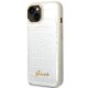 Guess Croco Collection vāciņš iPhone 14 Plus - Sudraba