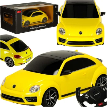 Rastar 78000 Volkswagen Beetle 1:14 tālvadības automašīna, dzeltena