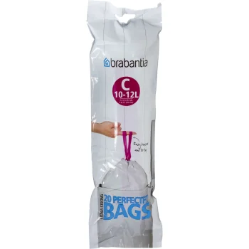 Brabantia PerfectFit C atkritumu maisi 10–12 l, 20 gab., balti