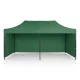 Plonos dārza paviljons ar 3 sienām 3x6m, zaļš