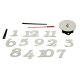 DIY Wall Clock, Stick-on, Silver