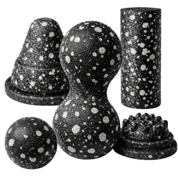 5-in-1 EPP Foam Massage Roller Set for Muscle Recovery, Black