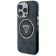 Guess IML Metal Glitter 4G Circle Triangle MagSafe чехол для iPhone 16 Pro Max - Черный