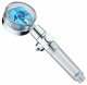 Water-saving nozzle turbo showerhead with propeller, blue