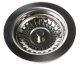 Sink Strainer Stopper with Filter, Steel, 11.3 cm, Silver
