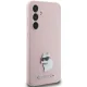 Чехол Karl Lagerfeld для Samsung Galaxy S23 FE Silicone Choupette Metal Pin, розовый