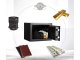 Small Electronic Safe for Home and Office with Digital Code and Key, Black
