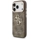 Guess 4G Big 4G Classic Logo Phone Case Cover iPhone 17 Pro Max - Brown and Gold