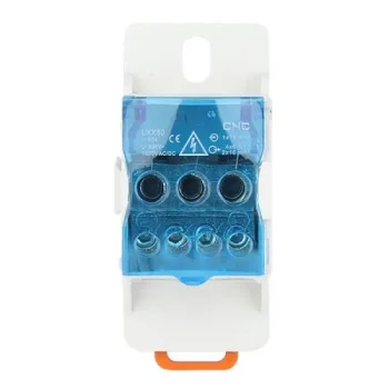 Vienpola sadales bloks 80A uz DIN sliedes
