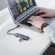 Ugreen USB-C Hub - 4x USB 3.2 Gen 1 with USB-C Power Port, Gray