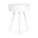 Round Side Table with Storage and Removable Tray Top ModernHome
