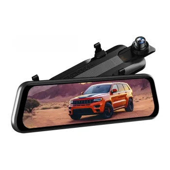 WOLFBOX G930 4K + 1080p 64GB Mirror Dash Cam with GPS and Wi-Fi