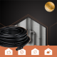 Шланг для прочистки труб с адаптерами Ruhhy 26133, 20 м, черный