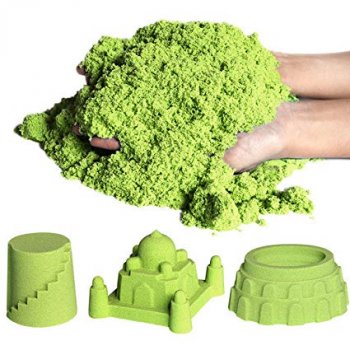 Kinētiskās smiltis 1kg Zaļas | Kinetic Magic Sand