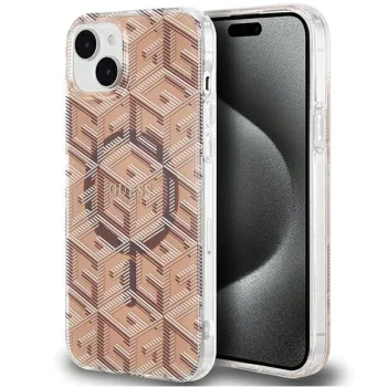 Guess iPhone 15 Plus / 14 Plus vāciņš IML GCube MagSafe, brūns